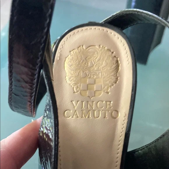 Vince Camuto Black Platform Peep-Toe Sandals- US 8 - Picture 2 of 11